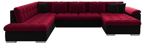 Mirjan24 Eckcouch Ecksofa Niko Bis, Design Sofa Couch mit Schlaffunktion und Bettkasten U-Sofa Farbauswahl Wohnlandschaft vom Hersteller (Ecksofa Rechts, Kronos 07 + Kronos 02 + Kronos 07)
