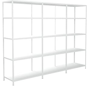 SCHULTE Regalwelt Steck-Grund-/ u 2 Anbauregale, 15 Böden, 2000x3200x500, weiss