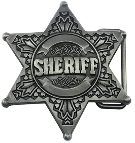 LKMY Herren Gürtelschnalle, 3D Polizei Gürtelschnalle, Western Celtic Cowboy Vintage Gürtelschnalle, Jeans Accessoire für Männer Frauen Vatertag, Polizei 1s