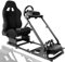 Anman Racing Wheel Cockpit Steering Wheel Stand With Seat Gaming Simulator Cockpit Adjustable Fit For Logitech G25 G27 G29 G920 G923 Thrustmaster T80 T150 NOT Include Wheel Shifter and Pedals