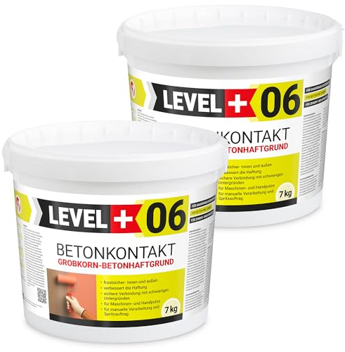 Level Plus 06 Betonkontakt 14 kg Haftbrücke Haftputzgrund Putzgrund Beton | OSB Keramik Betonfarbe