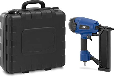 MSW MSW-AIRN64ST - Clavadora neumática para uñas de 18 a 64 mm, capacidad para 80 uñas, pistola de aire comprimido, clavadora neumática