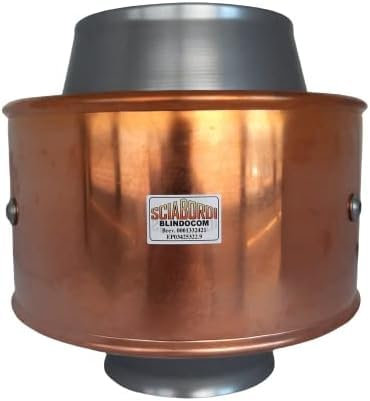 BLINDOCOM RAX Comignolo cappello inox rame antivento, aspirafumo, attivatore di tiraggio naturale antintemperie antipioggia (130 mm)