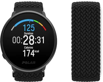 LXURY Nylon Armbänder für Polar Ignite 3/ Ignite 2/ Ignite/Polar Unite/Pacer Armband Elastisches Geflochtenes Solo Loop Sport Ersatzarmband Kompatibel mit Polar Ignite 3 Uhrenarmband (S,5)