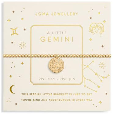 Joma Jewellery STAR SIGN A LITTLE GEMINI Gold Plated Bracelet in 17.5 cm stretch