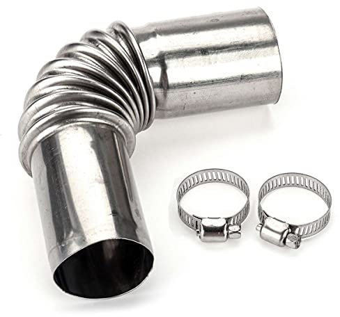 4 Stück 24 mm Edelstahl Abgasrohr Abgasschlauch für Autos Stromerzeuger Diesel Heizung mit Edelstahlklammern