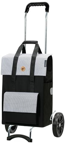 Andersen Einkaufstrolley - klappbar - 54 Liter - belastbar 40 kg | Stahlgestell - Trolley - Rad Ø 20 cm - Campus Shopper Milla schwarz