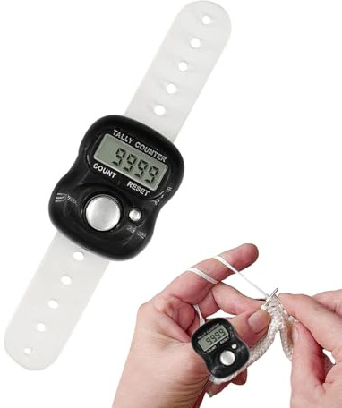 Tally Counter Clicker - Contador de dedos digital, contador de vueltas reajustable | Contador mecánico de mano con clics numéricos, contador de tasbeeh de mano ligero, contador de clics de pulgar,