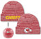 FOCO NFL Strickmütze für Erwachsene, offizielles Lizenzprodukt, für kaltes Wetter, mit Bündchen, transparent, Ball-Ornament, Kansas City Chiefs, Einheitsgr��e