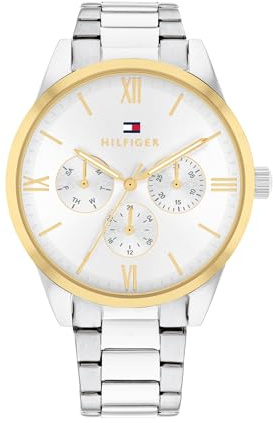 Tommy Hilfiger Multi Zifferblatt Quarz Uhr für Damen mit Edelstahlarmband