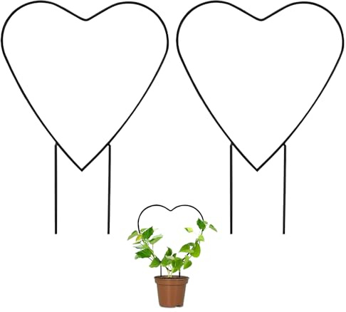 Huakaile Kleine Rankhilfe für Topfpflanzen, Kletterpflanzen, 31,8 cm, für drinnen und draußen, stapelbar, für Gartenpflanzen, Kletterpflanzen, Metall, Zimmerpflanze, Rankhilfe für Ranken, Efeu