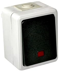 Interruptor de timbre gris para montaje en superficie, ideal para casas y oficinas. Su diseño moderno combina comodidad y elegancia, permitiendo el uso del timbre en cualquier lugar.