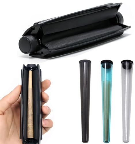 Joint Roller Drehmaschine Konisch, Drehmaschine Zigarettenroller, Joint Zigaretten Drehmaschine, Cigarette Rolling Machine, Drehhilfe Joint, Tabakroller 110 Mm mit Jointhüll, Zigaretten-Rolling-Kit