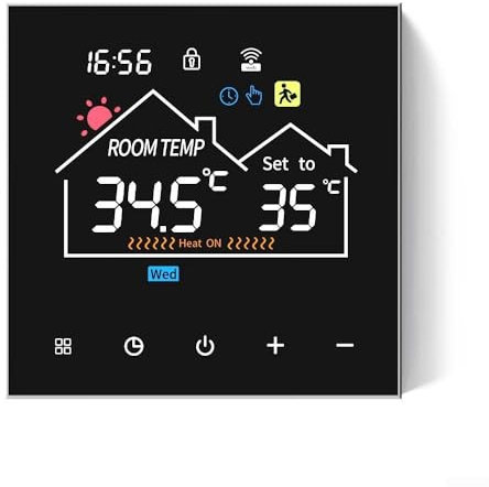 HEBEOT Termostato intelligente Hive Termostato Smart Wifi Termostato wireless Wifi Termostato wireless 4.*8.6*8.6cm (Water WIFI)