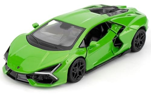 imtfzct 1/36 Lamborghini Reventon Spielzeugauto, Modellauto mit Rückzugsfunktion, Modellspielzeug mit offener Tür, geeignet für Sammlung und Geschenk für Kinderspielzeug(grün)