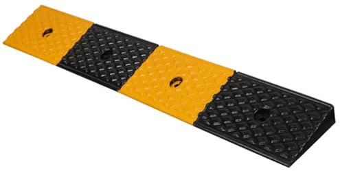AZHANGYB Bordsteinkanten Rampe, Gummi Bordsteinrampe Tragbare Rollstuhlrampe Schwerlast Auto Rampe, Laderampen FüR Garage, TüRschwellen, rutschfeste Auffahrkeil (100x15x4cm)