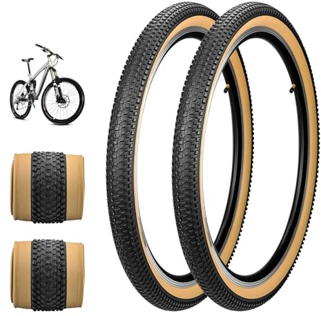 MEGHNA Confezione da 2 pneumatici da bicicletta 24/26/27,5 x 2,125 pollici, pieghevole, 30 TPI per mountain bike e bici da città (24 x 2,125 pollici)