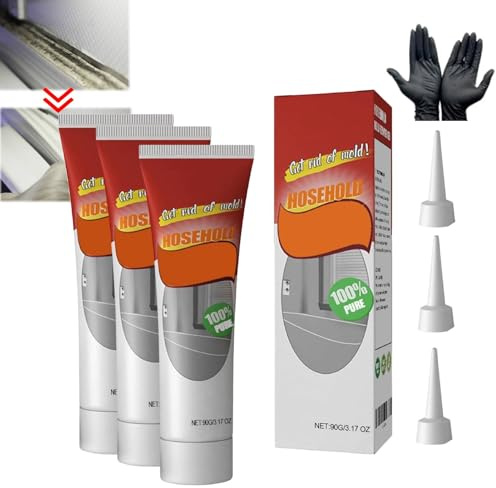 Entferner Gel, Entferner Gel, geeignet für Bad und Küche Fliesenspalten, leistungsstarkes Haushaltsreinigungsgel, Wandreinigung, sanfte Formel, die die Oberfläche nicht beschädigt (3 Stück)
