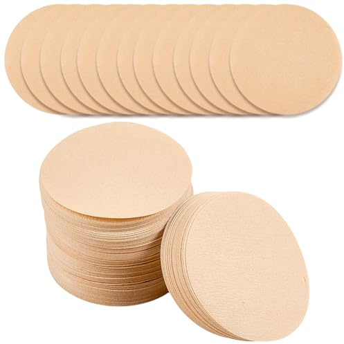 CREATCABIN 800 Filtro de Café Redondo de Papel para Cafetera Filtro de Papel de 2 Pulgadas Sin Blanquear Portafiltros Compatible con Cafeteras Cafeteras Espresso Moka Cafeteras de Goteo para 5.1cm
