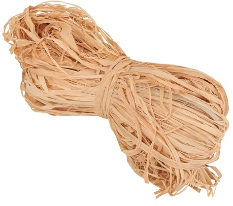 Trimming Shop 50g Thick Natural Raffia Ribbon, Nature-Friendly Raffia Straw | Twine Crafts Ribbon for Gift Wrapping, Basket Weaving, Florist Bouquets, Craft Projects, Garden Ties & Packaging Accessory
