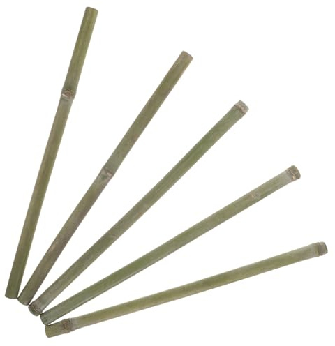 CIYODO Lot de 5 Tuteurs en Bambou Naturel Diamètre 1-2 CM Hauteur 40 CM Supports pour Plantes Grimpantes D’Intérieur et Jardin Treillis Décoratif pour Pot et Culture Extérieure
