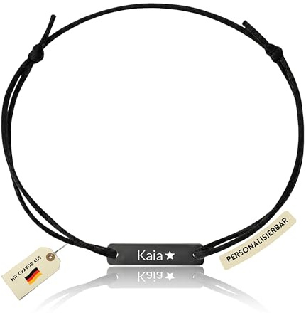 Made by Nami Personalisierte Geschenke für Frauen Personalisiertes Armband Damen Herren Geschenk Freundin Freundschaftsarmbänder mit Gravur Taufe Valentinstag Weihnachten