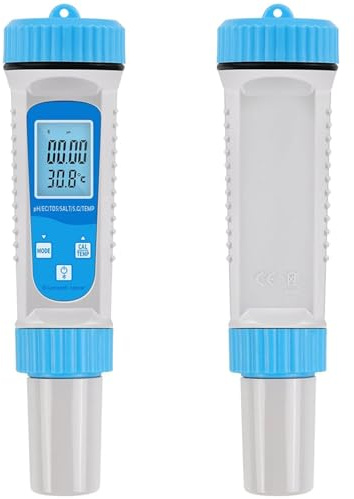 NGTFDCP TDS-Messgerät, TDS-Messgerät 6 In 1 Bluetooth, Digitaler Wassertester, EC, Salz, SG, Temperatur, PH, Aquarium, Poolzubehör für Trinkwasser