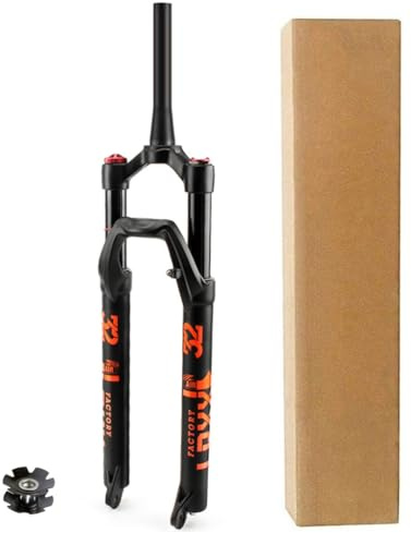 YADZISW Forcella Ammortizzata per Bici MTB 27,5 29 Pollici, Forcella Anteriore da Montagna in Lega di Alluminio Ultraleggera con Blocco della Spalla da 1-1/8, Escursione 100 mm
