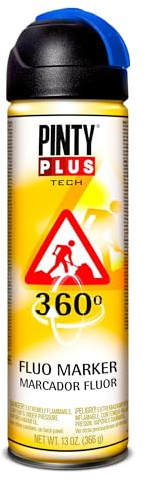 Pintura en spray PINTYPLUS TECH 650 Marcador 360º Azul T118