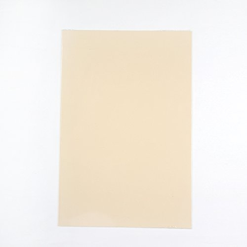 Musiclily 435x290mm Pickguard Blank Schlagbrett Rohling Material für Fender Strat Tele E-Gitarre und Bass, 1-lagig Crème