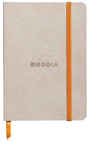 Rhodia 117305C Notizheft (mit weichem Umschlag, liniert, 72 Blatt, DIN A6, 10,5 x 14,8 cm) 1 Stück beige