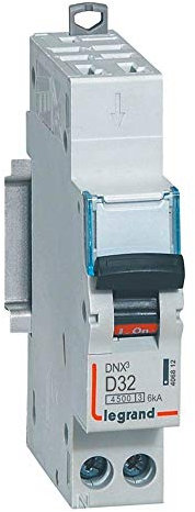 Disjoncteur 32A courbe D - 6kA - 1P+N 230V~ auto/auto - 1 module - DNX³4500