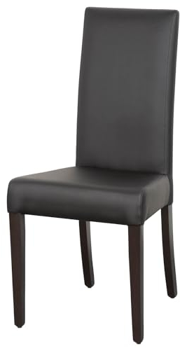 KEHO Esszimmerstühle 4er Set (ST22) - bis 120 kg - Aus massivem Buchenholz - Stühle Esszimmer - Fertig montiert (Wenge - Schwarz)
