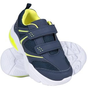 Mountain Warehouse Light Up Junior Shoes - Durable Shoes, Lightweight Footwear, Breathable Kids Shoes, Hook & Loop Fitting- for Spring, Summer, Walking, Travelling Navy Kids Shoe Size 11