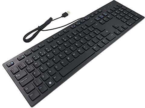 Clavier USB DELL KB216 QWERTY Portugais Noir - Claviers (Standard, Membrane, USB, Noir)