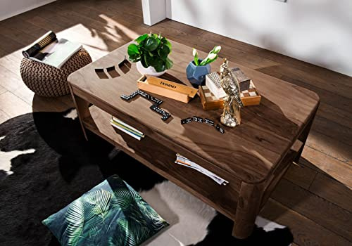 MASSIVMOEBEL24.DE | Toronto Couchtisch Sheesham/Palisander - Verschiedene Größen und Farben, Farbe:Dunkelbraun gebeizt, Größe:120x70 cm