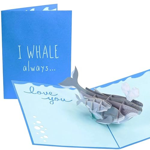 PopLife Walschwanz Pop Up Karte, 3D Karte für alle Anlässe - Geschenke für Meerestier-Liebhaber