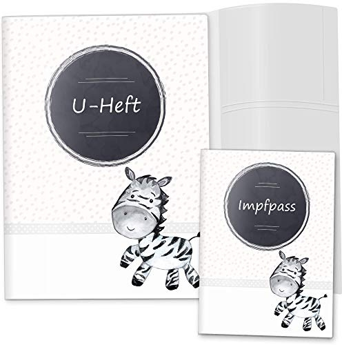 OLGS U-Heft und Impfpasshüllen 3-teiliges Set Safari Tour Tier | Untersuchungsheft Hülle & Impfpasshülle schöne Geschnkidee (Impfpass, Uhefthüllen ohne Personalisierung, Zebra)