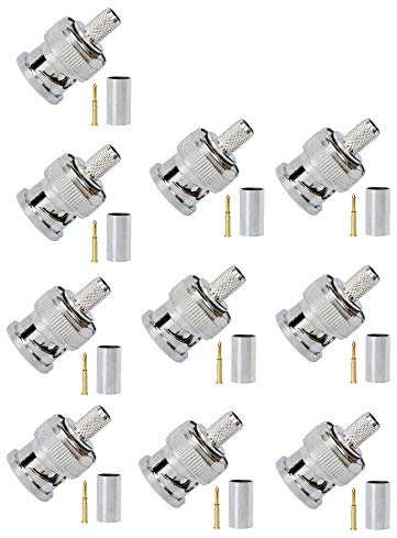 Kagni Crimp-Version BNC Stecker für Kabel RG 58,10 Stück