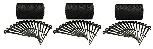 Selections Gutter Protection Mesh Guard Netting with Fixing Clips 6m Roll - Pack of 3