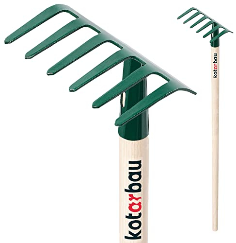 KOTARBAU® Rastrello da giardino con 6 denti in acciaio, 109 x 1000 mm