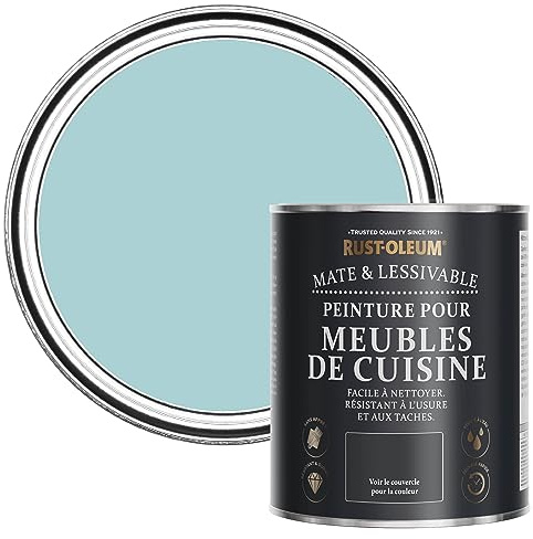 Rust-Oleum abwaschbare Küchenschrankfarbe in blau mit Matt Finish - Inselblau 750ML