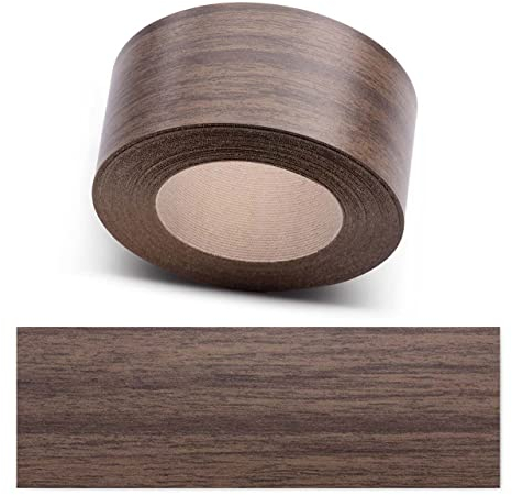 ben+camilla.com Kantenumleimer zum Aufbügeln | Nussbaum 45 mm x 5 m Rolle (glatt matt) | Premium Qualität für professionelle Ergebnisse | Kantenschutz