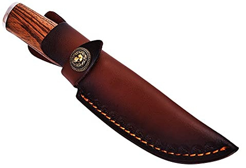 MiOYOOW Leather Knife Sheath, Straight Knife Holster, 5 Blade Knife Pouch, PU Leather, Style3