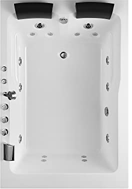 Empava Acrylic Whirlpool Bathtub Hydro-massage Soaking SPA Chromatherapy Jets Tub Model 2022