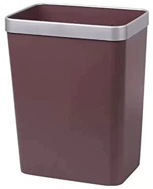 DYPASA Poubelle Cuisine Grande/petite poubelle domestique simple corbeille à papier rectangulaire sans couvercle dans la cuisine et les toilettes Pour Cuisine, Bureau ( Color : Bruin , Size : L )