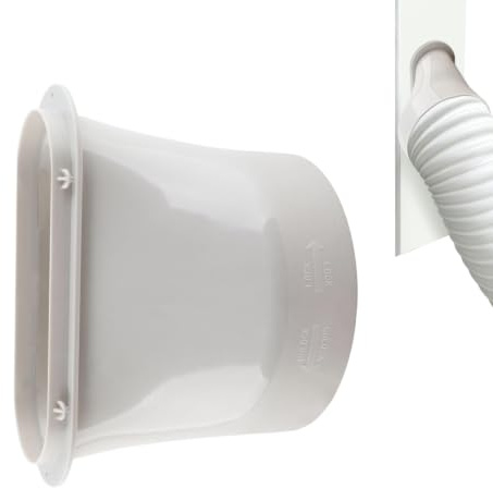 5.9 Inch Air Conditioner Exhaust Hose Coupler, Window Sealing Plate Vent Tube Connector Adapter Portable AC Unit Exhaust Hose Coupler Connector for Air Conditioning Exhaust Port | Window Seal Plate Vent Hose Connector Adapter Portable AC Unit Exhaust Hose Coupling Connector