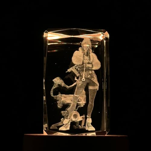 SUPIA Valorant 3D Crystal Figure - Agent Killjoy - RGBW 16 Colorful LED Lighting Stand with Laser Engraved Crystal Figure Valorant Gift Gaming Accessories for Gamer Decoration for Gaming Desk