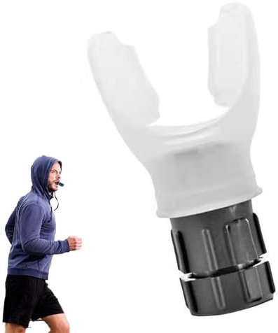 Lung Exerciser, Breathing Exerciser Trainer Deep Breathing Lung Exerciser Device, Portable Lung Exerciser Device with Adjustable Resistance, Increase Lung Capacity, Improve Sleep (White)