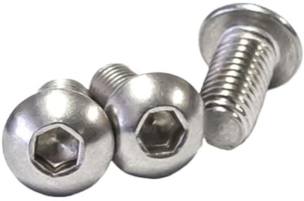 NORAZE 5–50 Stück M2 M2,5 M3 M4 M5 runde Edelstahl-Schrauben mit Innensechskant, Innensechskantschrauben, Maschinenschrauben (Size : 20Pcs M3x45mm)
